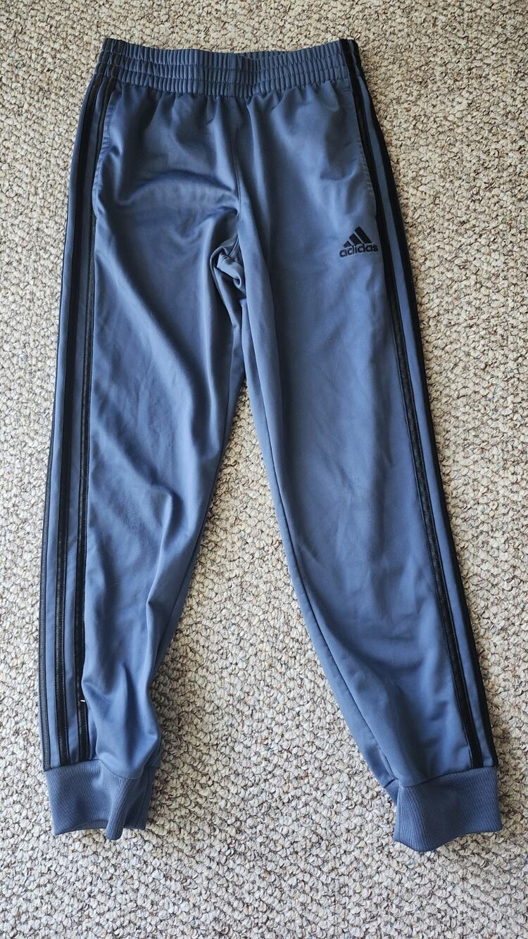 adidas Boys Girls Youth M 10/12 3-Stripe Tricot Track Jogger Pants #327